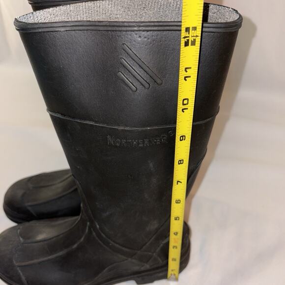 Northerner Waterproof Black Kids Rain Boots Rubber Size 4 Heavy Duty EUC - Picture 7 of 10